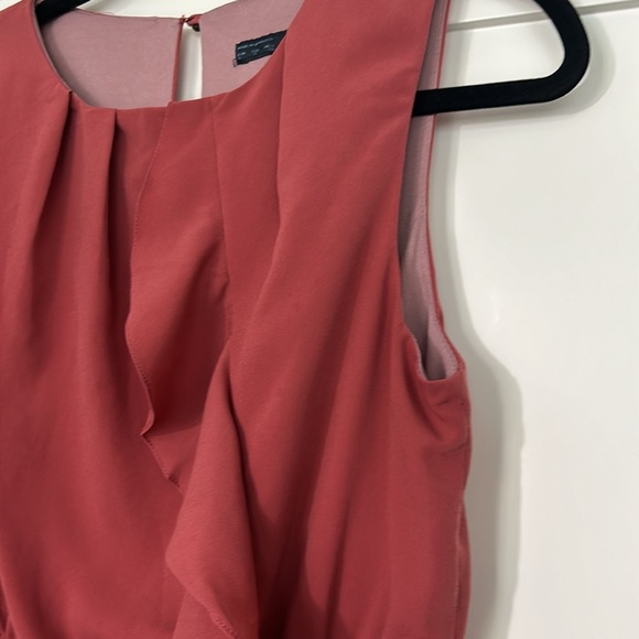 Zara Rose Pink Ruffle Front Sleeveless Dress Size S - Picture 6 of 13